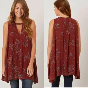 Free People Swing Tree Tunic Tank Top Size Small